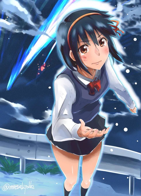 「君の名は。」も「天気の子」も「すずめの戸締まり」も僕にとって一生忘れない素晴らしい作品でした。ああ早くすずめのBD欲しい・・・!#新海監督お久しぶりです #新海誠 #天気の子 #君の名は 