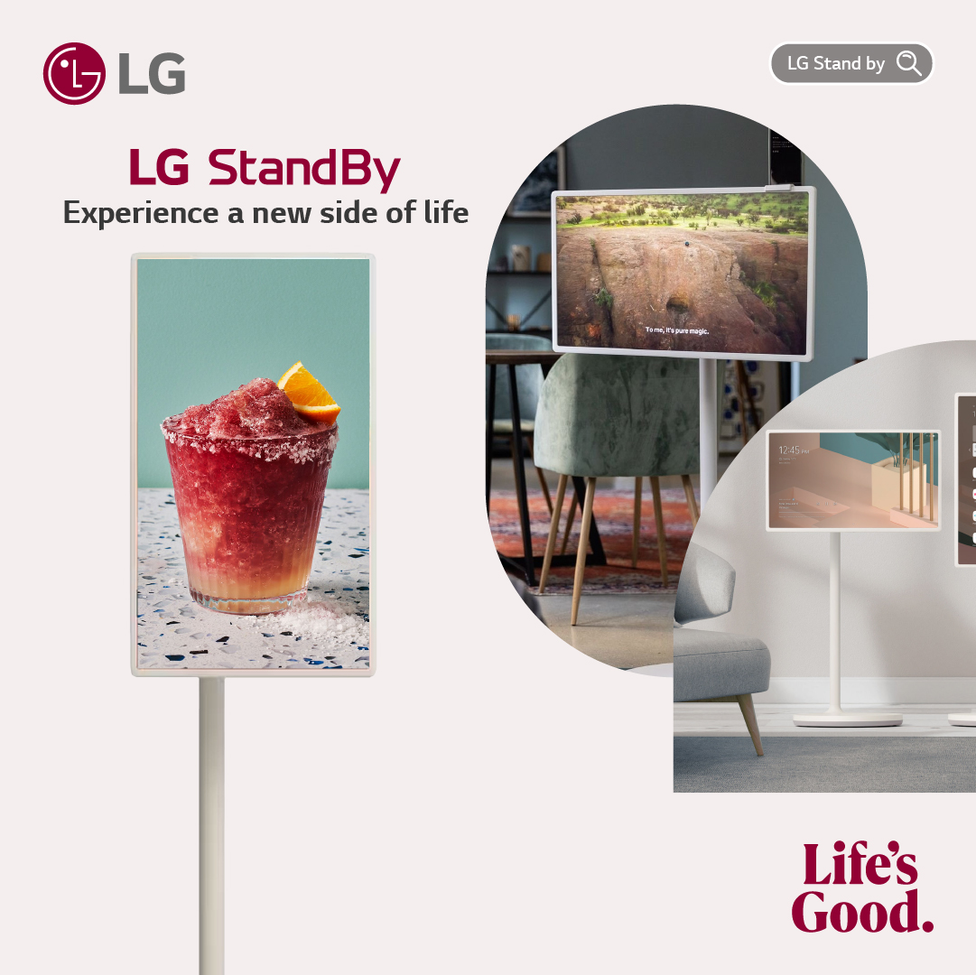 LGGulf's tweet photo. Upgrade your lifestyle, with LG StandByME! 🔥
أسلوب حياتك مختلف مع تلفاز LG StandByME
Learn More: https://t.co/U5KtNJalUr
#LG #LGTV #LGGulf #OLEDTV #Selflitpixels #OLED #LGStandbyME #LifeisStyle https://t.co/7vghyKrOfH