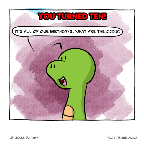 Ten Years!!!! #flattbear #tenyears #anniversary 
It's true, Flatt Bear has turned ten. August 26th, 2013 started it all, and here we are today. Thanks for those who still read the strip. It means a lot to me you stuck around this long!!! Cheers!
