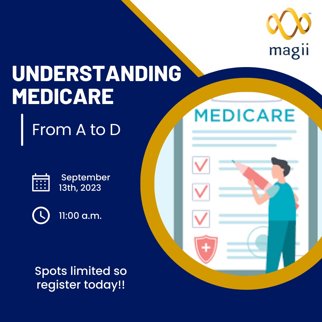 MagiiInc's tweet photo. Back by Popular Demand! If you or someone you know are turning 65 and feeling overwhelmed about starting the Medicare journey, we can help by providing this free webinar. Register today: https://t.co/knMbzdy4H9 
#MedicareEducation #Turning65 #MedicareJourney #SeniorHealth https://t.co/mZGRbV9Fef