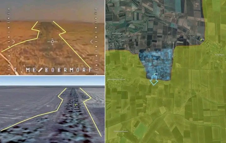 JustusUwakwe's tweet photo. Julian Röpcke's analysis indicates swift progress towards Verbove despite concrete barriers. #UkraineAdvances #FrontlineUpdate #Verbove #Novoprokopivka #Kopani #Robotyne #Tokmak https://t.co/AI4xSDlmwk