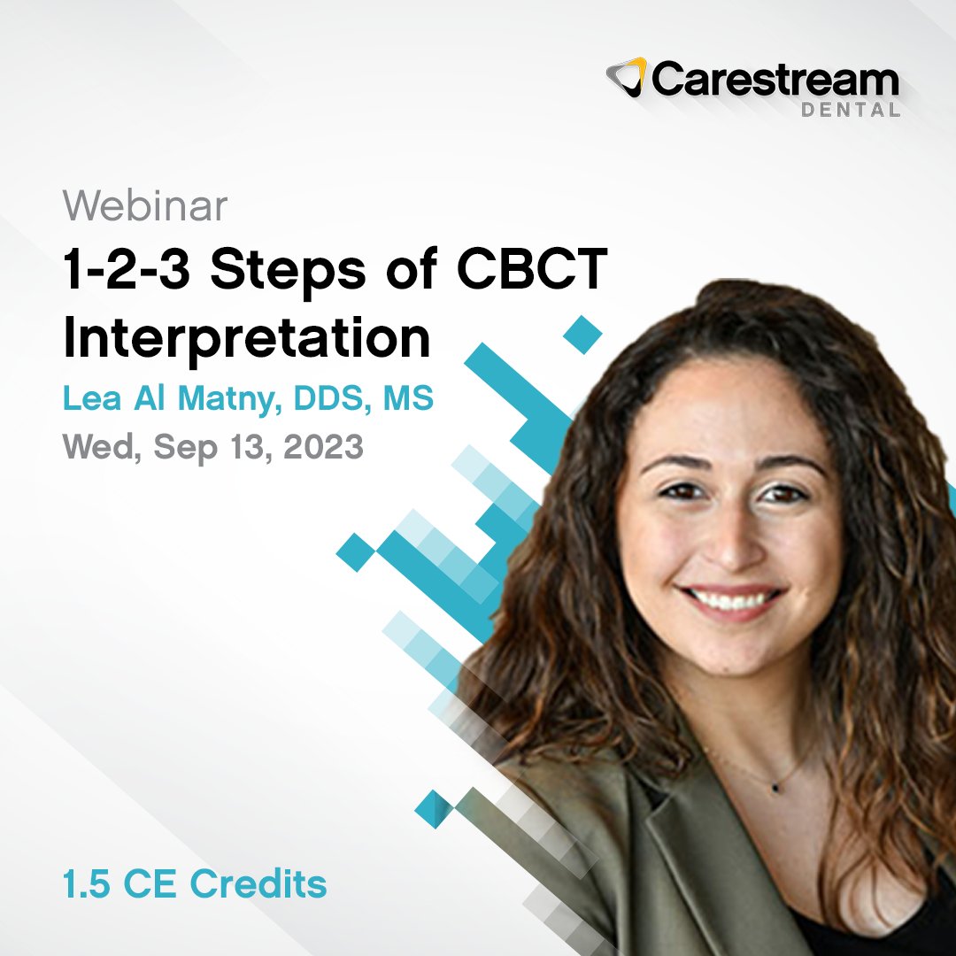 Join us for a free webinar and earn 1.5 CE credits. Learn how to evaluate CBCT scans systematically using the different views available ow.ly/fG1E50PFHGm