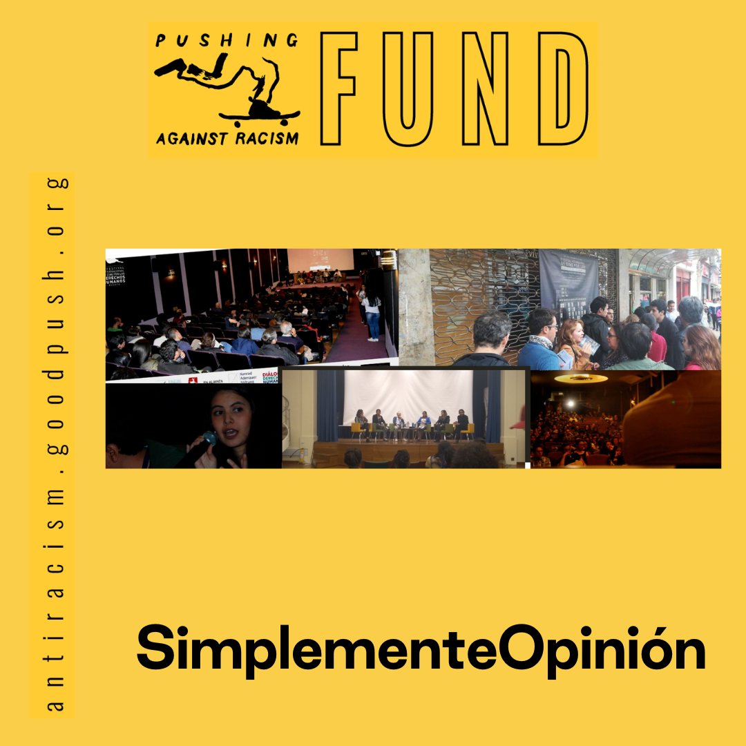Last but not least! SimplementeOpinión has been selected to receive the Community Grant from the Pushing Against Racism Fund! 💛🖤 goodpush.org/blog/announcin…