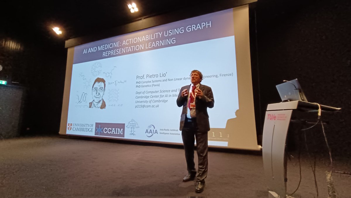 Today's keynote has been given by Prof. Pietro Liò from the University of Cambridge (UK), a fascinating journey through the possibilities of Graph Neural Networks in medicine #IEEE #CIBCB2023
