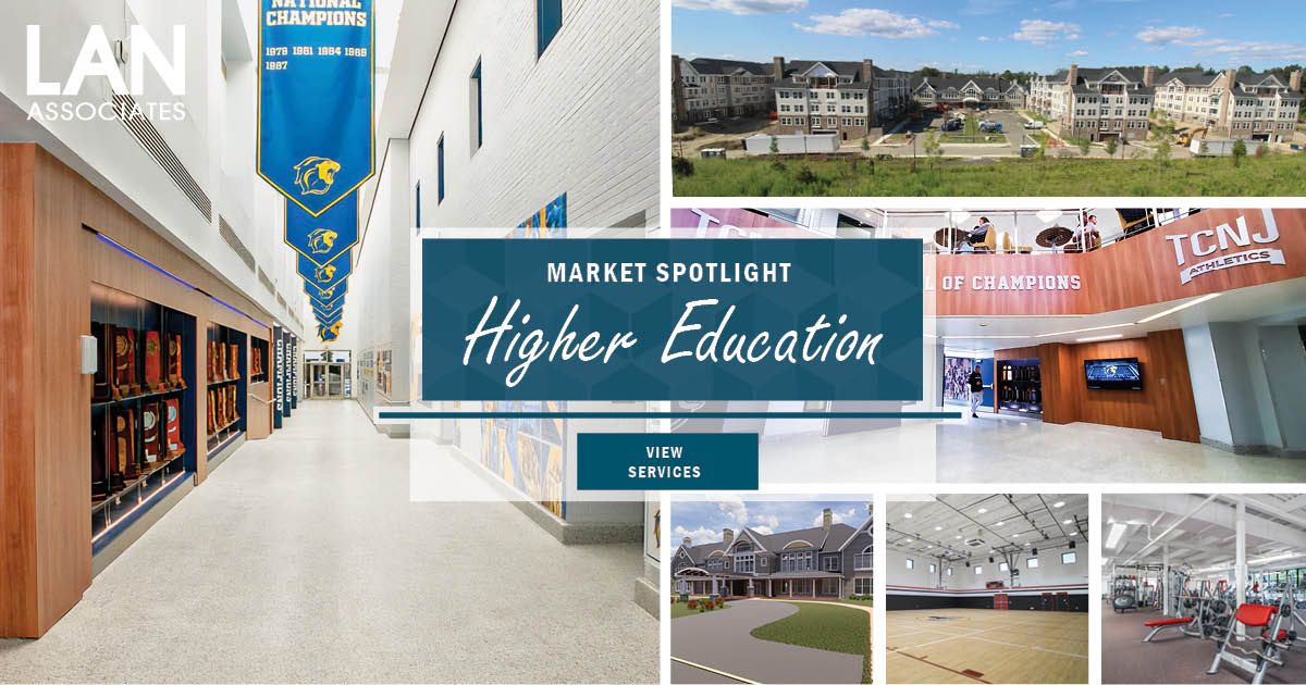 At LAN, we design spaces promoting a holistic student experience that inspires &amp; enables learners to meet their full potential to ensure meaningful time in school. We’re proud to equip the next generation of #college students with spaces that enhance their learning experience!