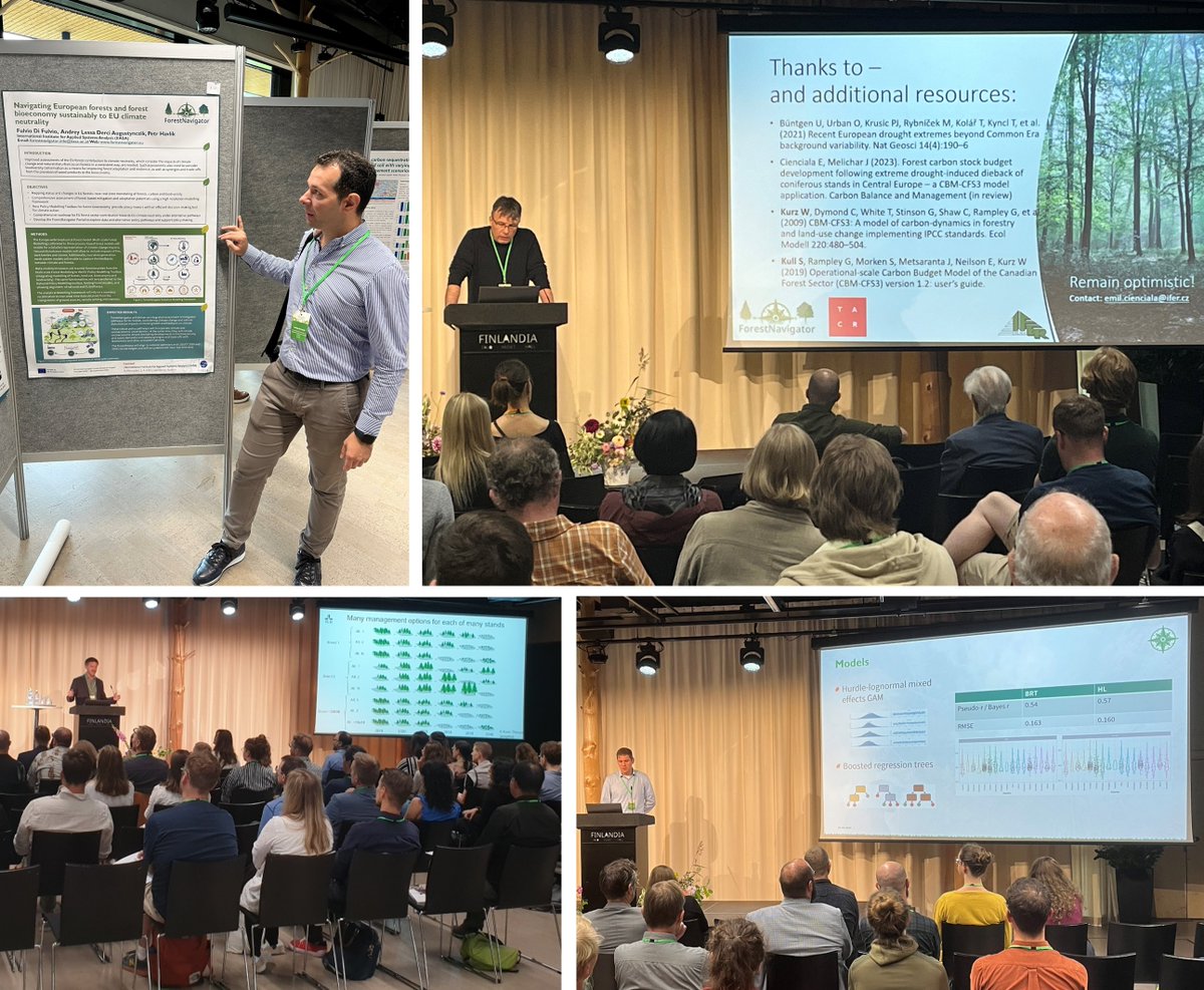 #ForestNavigator researchers Fulvio Di Fulvio and Andrey Lessa (IIASA), Emil Ciencala (IFER) and Tord Snäll (SLU) discussed forest sustainability, indicators, future forest use and how ForestNavigator will help to achieve climate neutrality at #IBFRA23. Thank you <a href="/BorealForest/">IBFRA</a>