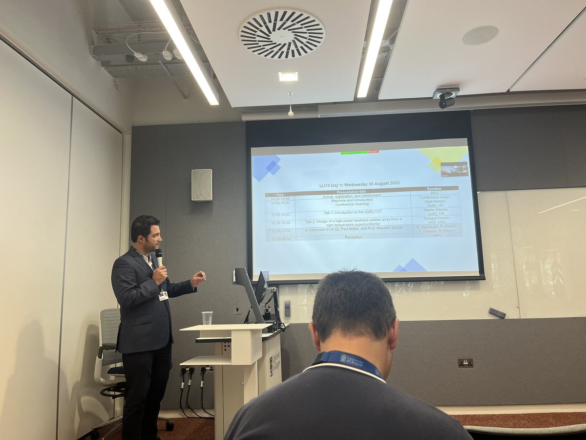 Prof Hadi Heidari (@hadihei) on Twitter photo Pleasure to attend #IJJ13 conference chaired by <a href="/KDelfanazari/">KavehDelfanazari</a> at <a href="/UofGARC/">UofGARC</a> and present the <a href="/UofG_ENE/">UofG Electronics & Nanoscale Engineering</a> activities!
Excellent talk by <a href="/MartinWeides/">MartinWeides</a> about JWNC, <a href="/QuantumUofG/">Centre for Quantum Technology</a> and our <a href="/QC_ICT/">EPIQC</a> project funded by <a href="/EPSRC/">Engineering and Physical Sciences Research Council</a> Pleasure to attend #IJJ13 conference chaired by <a href="/KDelfanazari/">KavehDelfanazari</a> at <a href="/UofGARC/">UofGARC</a> and present the <a href="/UofG_ENE/">UofG Electronics & Nanoscale Engineering</a> activities!
Excellent talk by <a href="/MartinWeides/">MartinWeides</a> about JWNC, <a href="/QuantumUofG/">Centre for Quantum Technology</a> and our <a href="/QC_ICT/">EPIQC</a> project funded by <a href="/EPSRC/">Engineering and Physical Sciences Research Council</a>