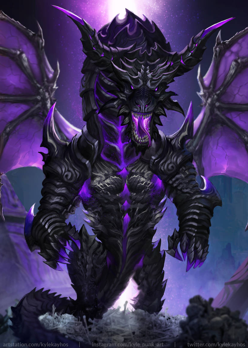 Evil Black Dragon done 2 years ago. #dragon #fantasyart, image size:828x1159