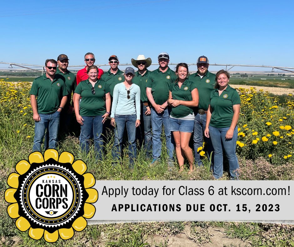 kscorn's tweet photo. Our Corn Corps young farmer program helps participants build leadership and business skills to impact their farms and local communities positively. See if this program is for you at https://t.co/EWhbbBhw3f #kscorn #corncorps #youngfarmers https://t.co/XuFpS2B8Wb