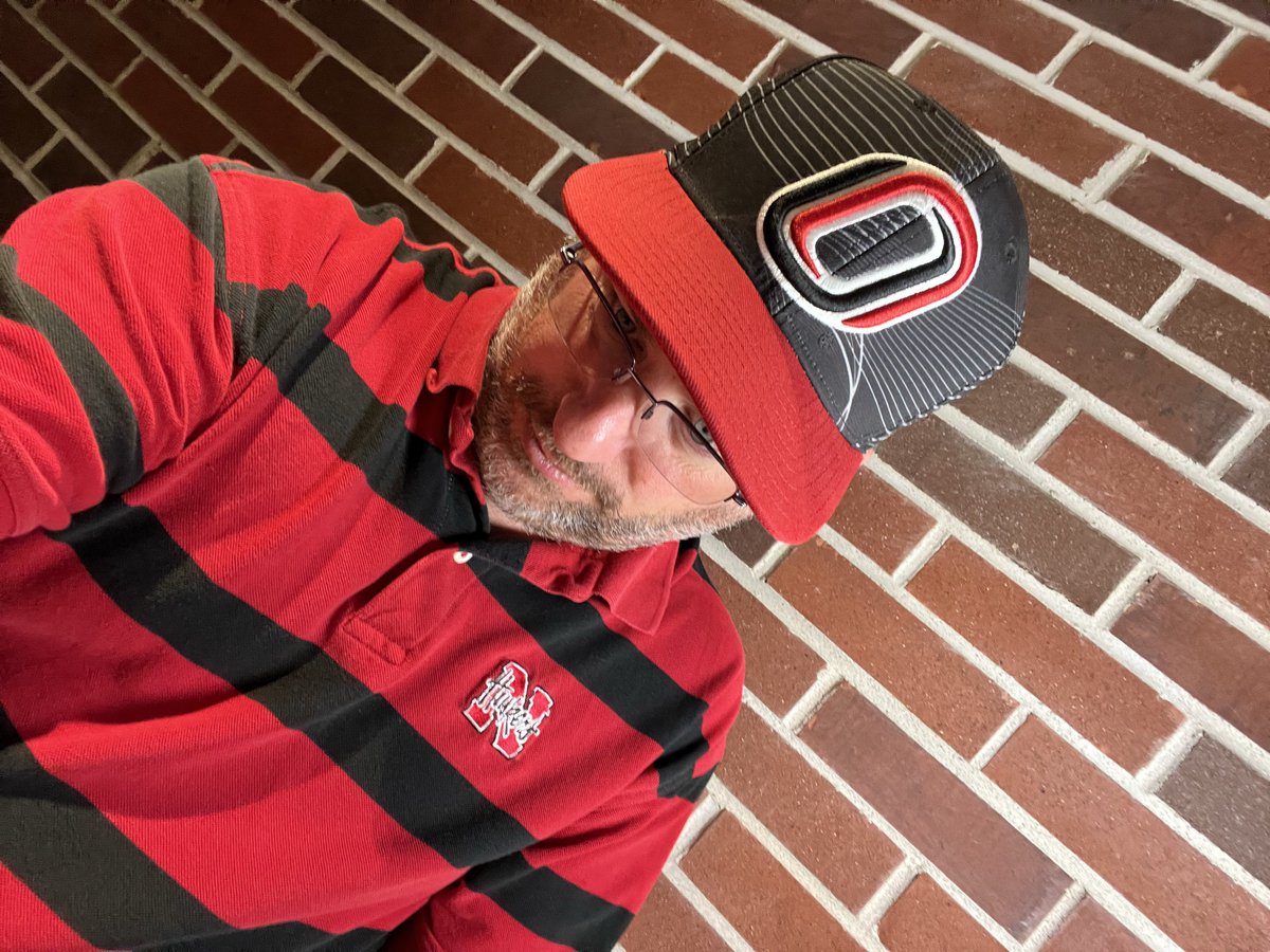 When the school you work for is playing the school you graduated from (and hold season volleyball tickets and is an alum of the first volleyball pep band), you gotta represent both at the record-breaking event known as Volleyball Day in Nebraska. #VBdayinNE #Huskervball #NCAAWVB