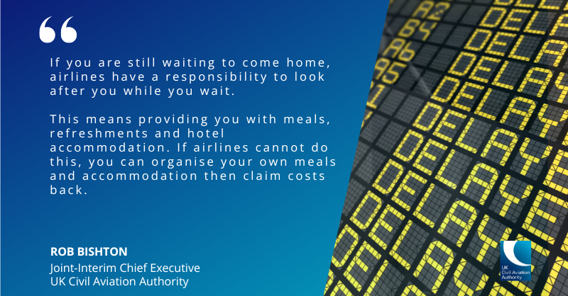 UK_CAA's tweet photo. Due to the ongoing #TravelDisruption passengers are facing, our Joint-Interim Chief Executive, Rob Bishton, has issued further advice for those affected.

Know your rights 👉 https://t.co/SpZerkWaCT