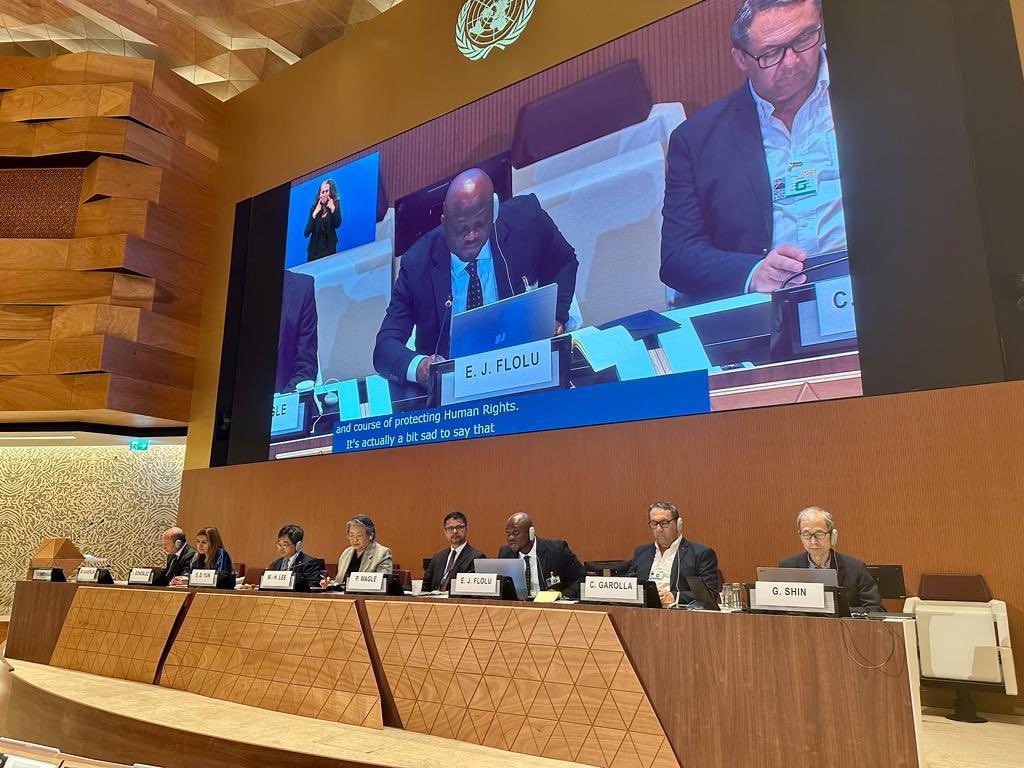 EtorJFlolu's tweet photo. On Monday,the 28th of August, 2023, at the UN headquarters in the Swiss city of Geneva, I presented a paper at the OHCHR expert meeting on enhancing capacity-building for local governments to incorporate human rights into all their work. https://t.co/C2WH5iLzcV