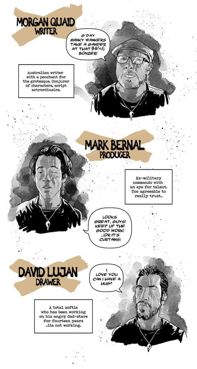 NeridaComic's tweet photo. some fun work i did for the #duskwitch campaign launching this Tues with @LesserKComics and @morgan_quaid they suggested a little blurb about the “creative team” 😂 https://t.co/jMvaS1iiMG https://t.co/n265Isu9VK