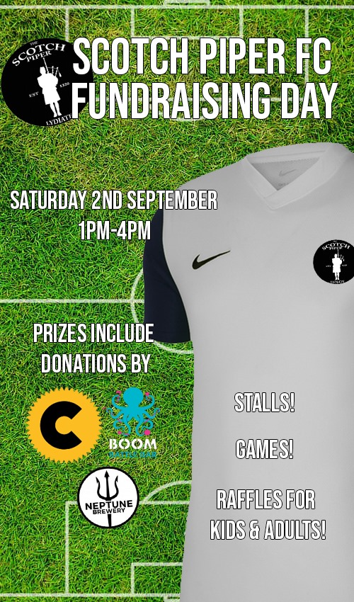 ScotchPiperFC's tweet photo. We're running a Fundraising Day at the Scotch Piper Pub this Saturday 1pm - 4pm to help raise funds, making sure the club can be ran sustainably as many of you will know how expensive our clubs are to run. Theres things for both adults and children to take part in so take a look! https://t.co/LiO6ZjrhNq