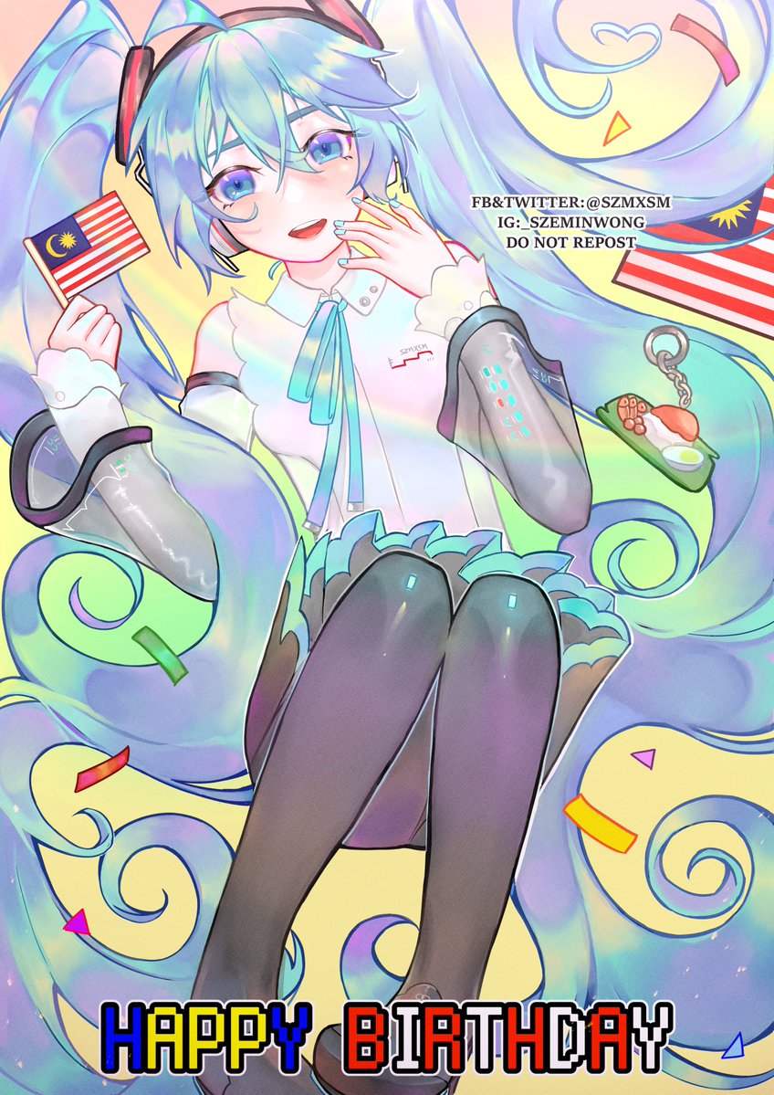 szmxsm's tweet photo. August 31st is Miku's birthday and independence day for Malaysia so I draw them together!
Happy birthday Miku and wish you all have a good day!
Speed painting video:
https://t.co/obg4zodcVo
#ει³γγ― #miku16th #harimerdeka2023 https://t.co/bUtYUBfUKb
