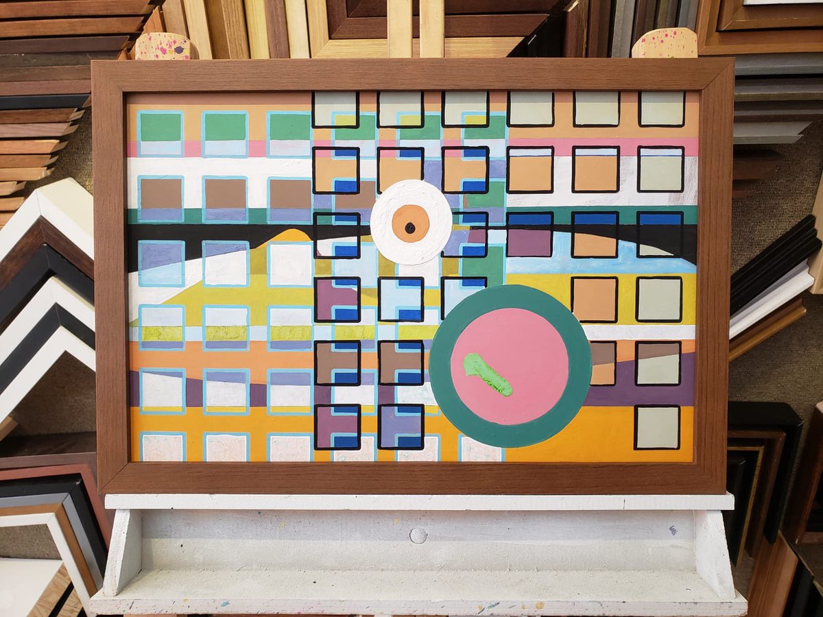 anakawa's tweet photo. Quadros da série « Composições » na horizontal. A ideia é que não exista uma posição « correta » para as imagem, não tem cima nem baixo, tudo vale.
Para ver essas pinturas ao vivo, é só colar na Alfinete Galeria https://t.co/aqFvVMX1kK