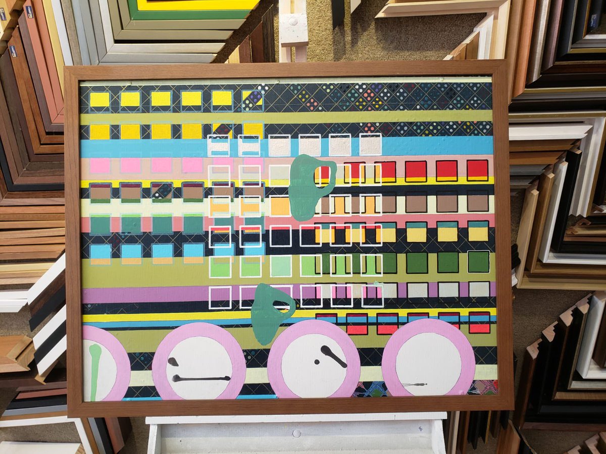 anakawa's tweet photo. Quadros da série « Composições » na horizontal. A ideia é que não exista uma posição « correta » para as imagem, não tem cima nem baixo, tudo vale.
Para ver essas pinturas ao vivo, é só colar na Alfinete Galeria https://t.co/aqFvVMX1kK