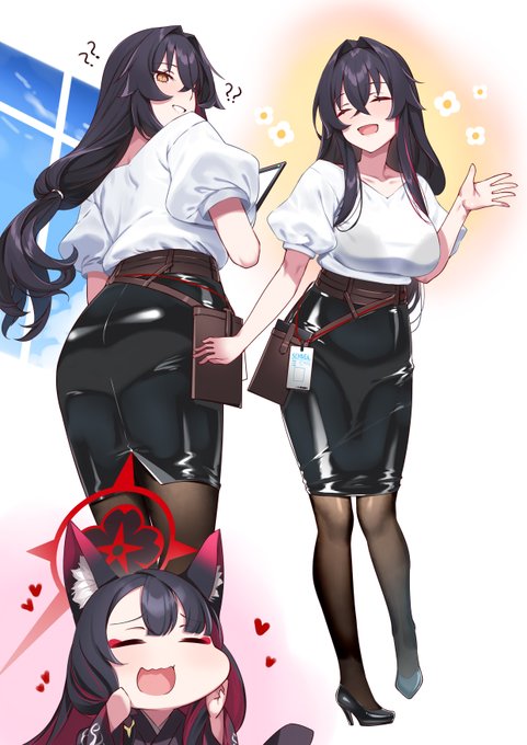 珍しいスカートを着けているの空那木先生
咲嶋さん(@Sakishimadara)の女性先生、空那木先生でした。 