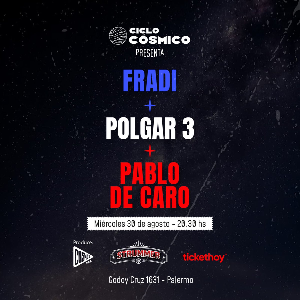 Cosmos DGC-(Desarrollo y Gestión Cultural) (@cosmosdgc) on Twitter photo esta noche nos vemos en <a href="/StrummerBar/">StrummerBar</a> , bajo las lunas musicales de <a href="/Fradi/">🏭🇦🇷 - SAN FRADI 🛐🇦🇷♒</a> polgar3 <a href="/guxguxguxgux/">gusti</a> y #pablodecaro ,,,hay entradas en taquilla, ahi nos cruzamos ¡¡¡ esta noche nos vemos en <a href="/StrummerBar/">StrummerBar</a> , bajo las lunas musicales de <a href="/Fradi/">🏭🇦🇷 - SAN FRADI 🛐🇦🇷♒</a> polgar3 <a href="/guxguxguxgux/">gusti</a> y #pablodecaro ,,,hay entradas en taquilla, ahi nos cruzamos ¡¡¡