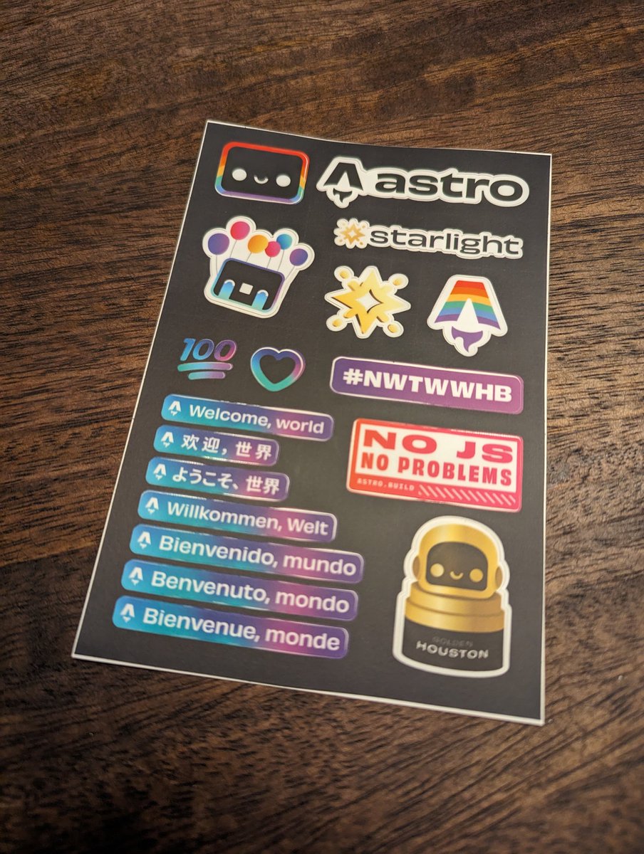 These Astro stickers are fresh 🔥