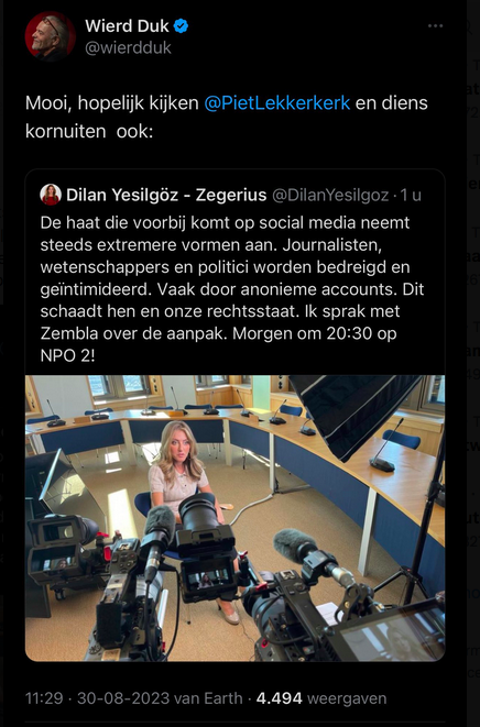 notdukwierd's tweet photo. #admintweet Zou Wierd Duk echt niet doorhebben dat het nu wel eens over hem gaat? Tuurlijk weet hij dat, maar... boeien. https://t.co/tOvQk9MFkR