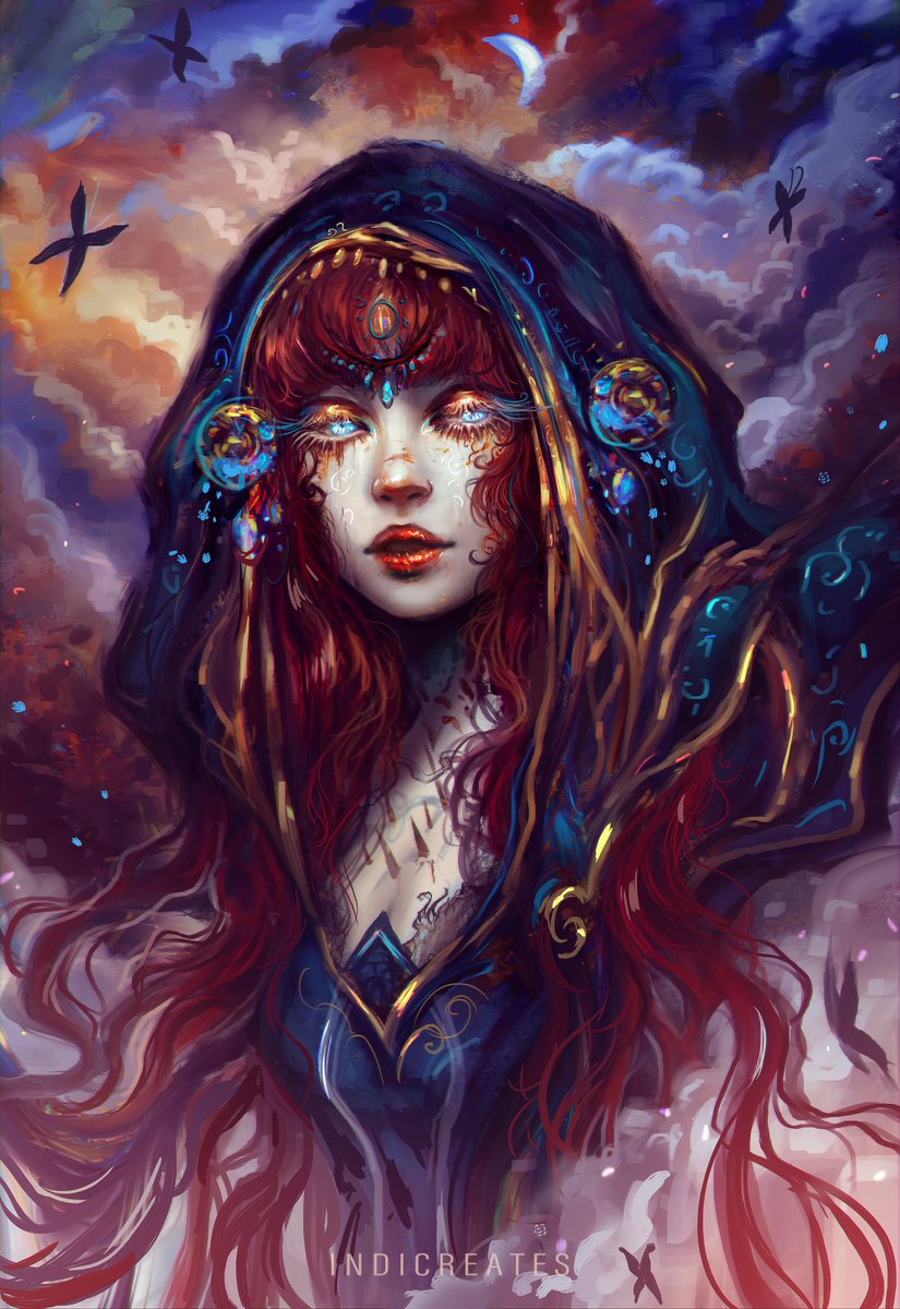 IndiiCreates's tweet photo. The Witch 👁‍🗨 
New personal piece! https://t.co/cOMHkYZxhO
