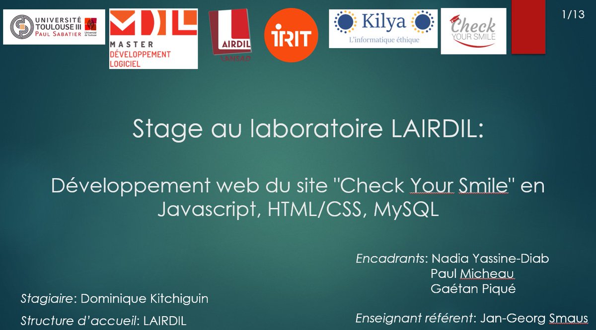 CheckYourSmile2's tweet photo. Merci à Dominique pour son stage fructueux sur le projet @CheckYourSmile2  en fin d'année universitaire! C'est l'heure de la rentrée 📷 https://t.co/oUuh8lcymT