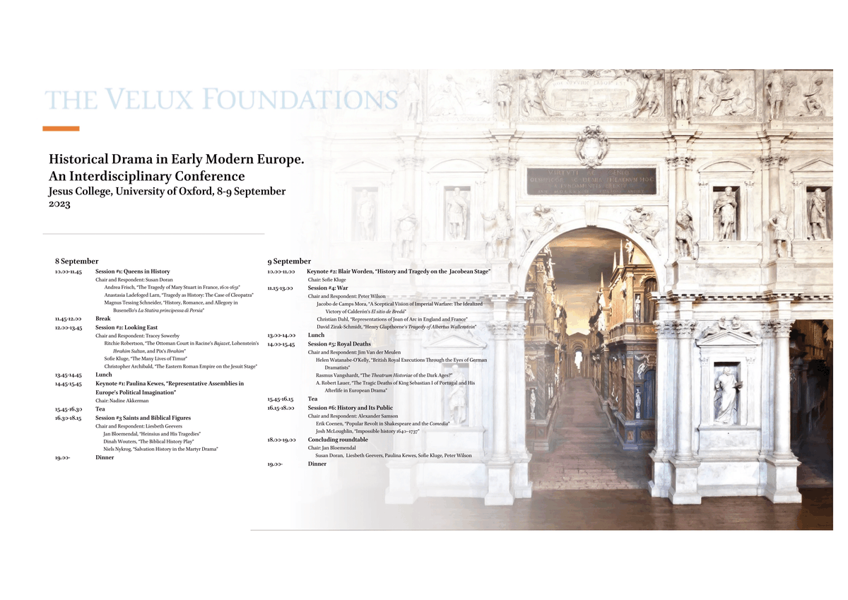 HISTORIESatSDU's tweet photo. We've added more tickets (free) for grabs over on Eventbrite - so do come come join us at Jesus College, Oxford, for an interdisciplinary conference on drama and historiography.  https://t.co/YDz7brbIPa https://t.co/BGtj68bk8S