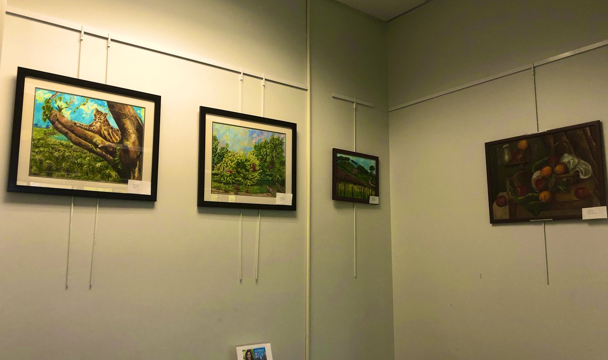 Thank you Kensington Park Library for exhibiting my paintings! Originals from my book and others 💕
#WritingCommmunity 
#PeanutThePenguinBook