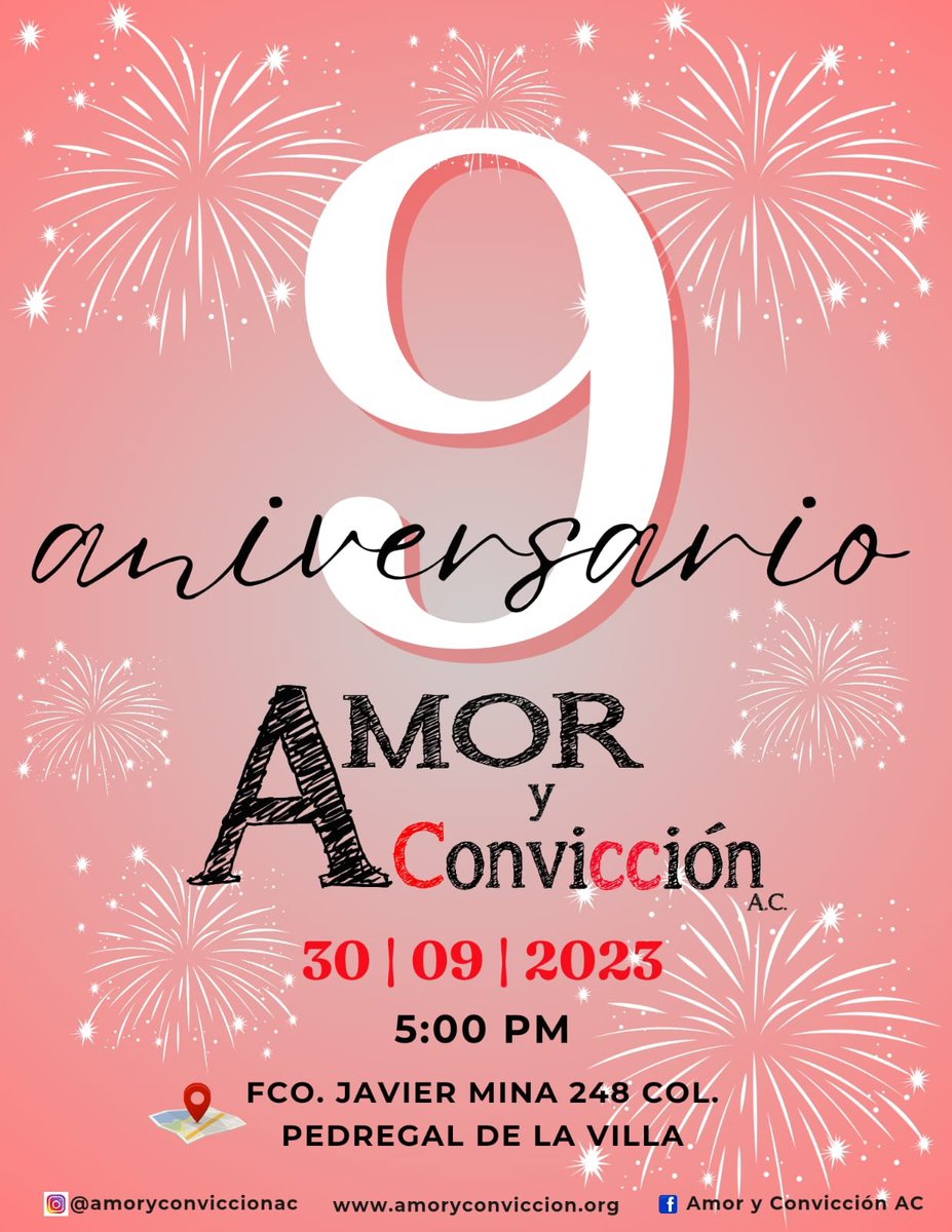 Estamos de fiesta... 9 años de servir con <a href="/AmoryConviccion/">Amor y Convicción AC</a> tantas historias, tantas vidas, tantos logros, tantos aliados 
<a href="/USConsuladoHer/">US ConGen Hermosillo</a>
<a href="/CarlosLealMx/">Carlos Leal 🇲🇽</a> <a href="/conradoqr/">Conrado Quezada R. 🐍</a> <a href="/ctrl_alt_suprim/">Priscila Cárdenas</a> <a href="/elalbertomedina/">Luis Alberto Medina</a> <a href="/juanczuniga/">Juan Carlos Zúñiga</a> <a href="/eldaamolina/">elda molina</a> <a href="/solangelochoa/">Solangel Ochoa</a> <a href="/tonoastiazaran/">Antonio Astiazarán</a> <a href="/OFSerrato/">Oscar F Serrato</a> <a href="/elmemonoriega/">Guillermo Noriega E.</a>