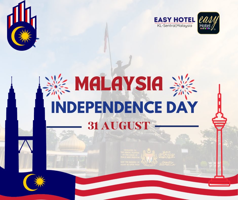 easyhotelkl's tweet photo. SELAMAT MENYAMBUT HARI  KEBANGSAAN 2023

Selamat Hari Kebangsaan ke-66 kepada seluruh rakyat Malaysia
.

Malaysia Madani : Tekad Perpaduan, Penuhi Harapan

#merdeka #IndependenceDay2023 
#TekadPerpaduan
#PenuhiHarapan
#MalaysiaMADANI https://t.co/TSKH7ChNGh