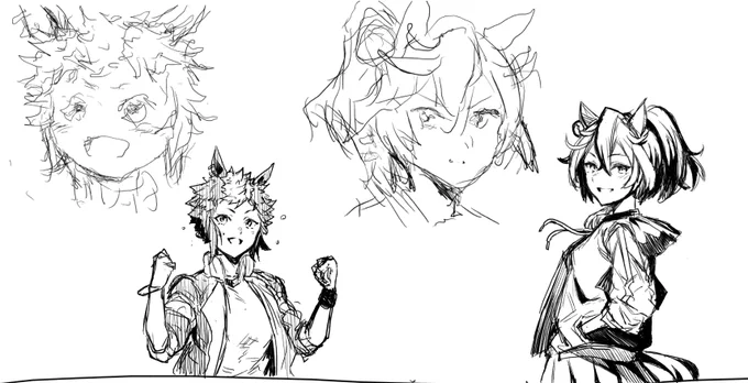 これは左右の手で描いたライアン&カツラギエース 