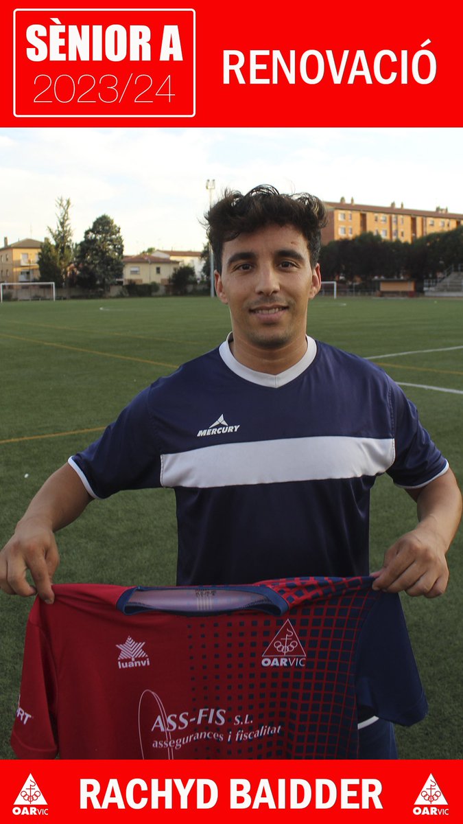 OARVic's tweet photo. 📣 🆁🅴🅽🅾🆅🅰🅲🅸🅾🅽🆂

Mica en mica queda configurada la plantilla del sᴇ̀ɴɪᴏʀ ᴀ 2023/24! Un any més gaudint del seu futbol:

⚽️ Pol Parareda
⚽️ Kevin Cabezas
⚽️ Rachyd Baidder

🔵🔴 #SócdelOAR #oarvic https://t.co/Hlq4t4HGM6