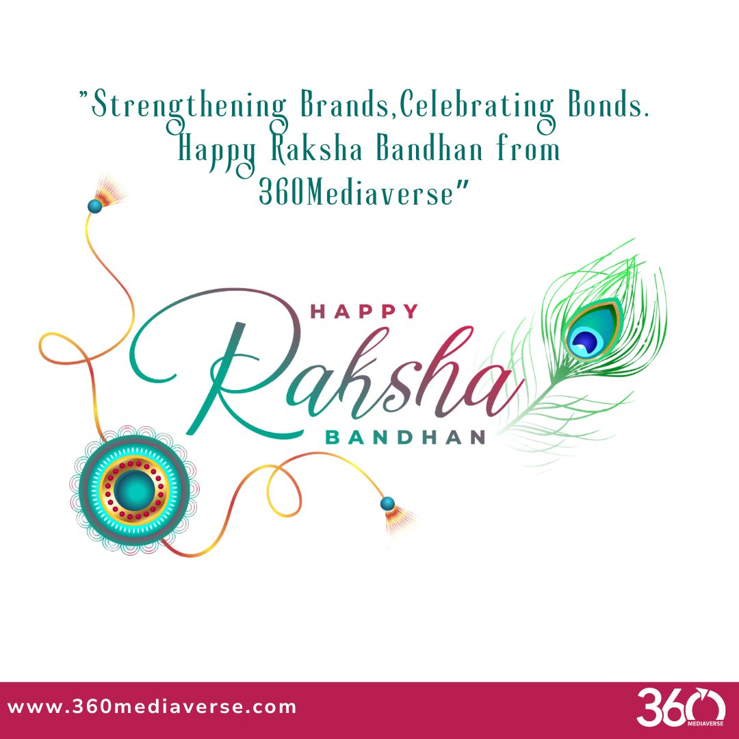 360mediaverse's tweet photo. Like the cherished bond of siblings, our commitment to your brand's success is unbreakable. Wishing you a Raksha Bandhan filled with growth, loyalty, and lasting partnerships. 🎉📈🎁 

#RakshaBandhan #MarketingBond #StrongPartnerships #rakshabandhanspecial #360mediaverse https://t.co/trCLDXAY6C