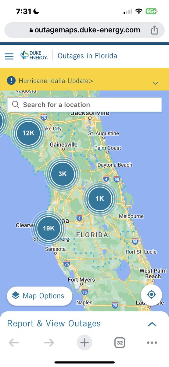Proud of sister who is tech lead on reporting storm impacts for energy company in Florida. And they live right in the path. They are OK. 😅
