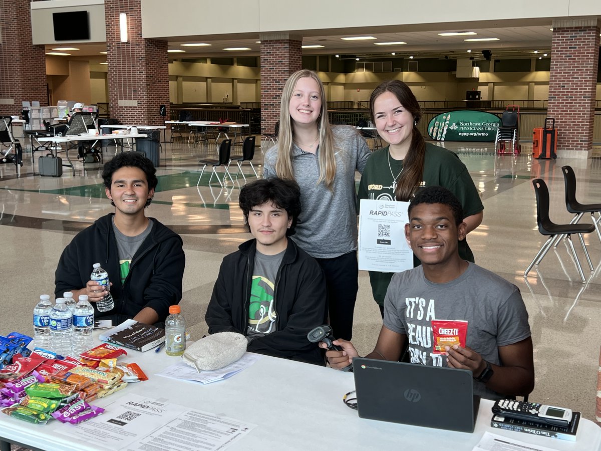Thank you, Buford City Schools , for letting HOSA students help with this year's blood drive.  Students assisted in collecting 62 units, which will save 186 lives. #BLOODDRIVESSAVELIVES #HOSA #CTAEdelivers
