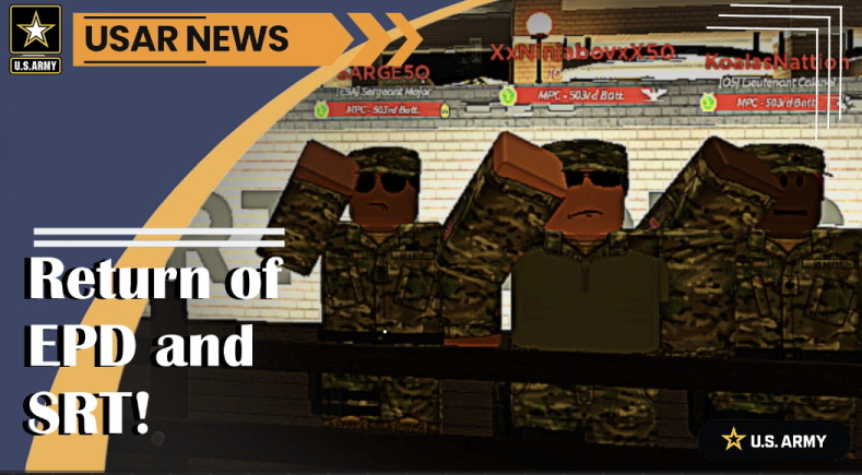 USAR_Roleplay's tweet photo. 📢| 𝐑𝐞𝐭𝐮𝐫𝐧 𝐨𝐟 𝐄𝐏𝐃 𝐚𝐧𝐝 𝐒𝐑𝐓!

Read more at:             
https://t.co/kSsJRpkGbC 

#robloxusarnews https://t.co/qXfTDcd9l9