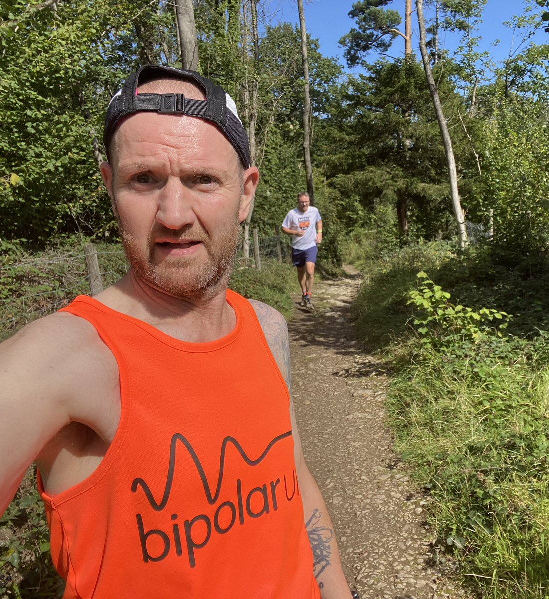 andyb066's tweet photo. Good afternoon @runningpunks Another good business meeting with customer Dave out on the Beetham / Milnthorpe trails today. Also a belated #runwithrav whoโs clocked up 2,000 consecutive days of running ๐ฎ @ravbillan is our very own #runningpunks Ron Hill ๐ #muddymilesformegs https://t.co/z4o3uyDO8Q