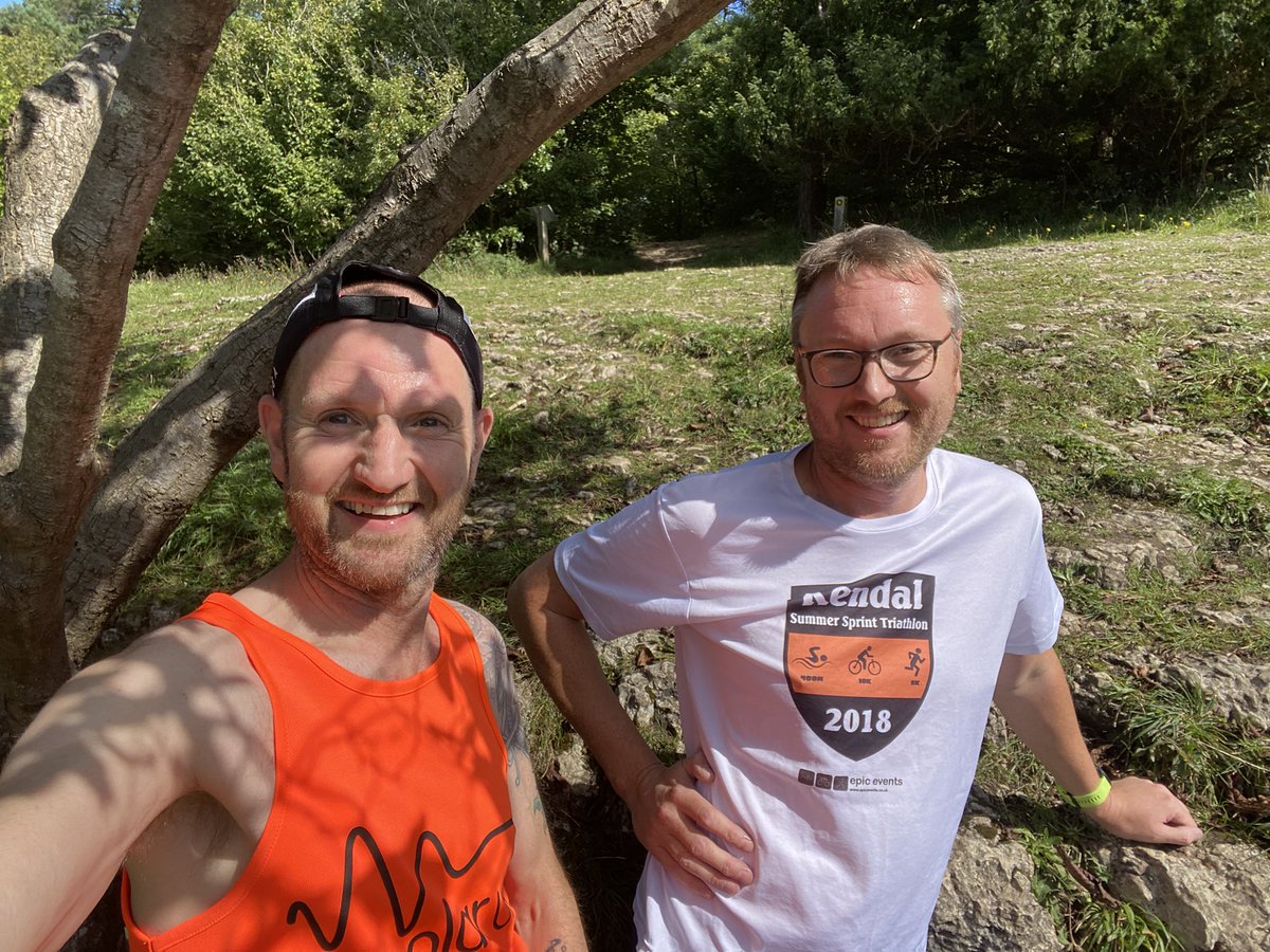 andyb066's tweet photo. Good afternoon @runningpunks Another good business meeting with customer Dave out on the Beetham / Milnthorpe trails today. Also a belated #runwithrav whoโs clocked up 2,000 consecutive days of running ๐ฎ @ravbillan is our very own #runningpunks Ron Hill ๐ #muddymilesformegs https://t.co/z4o3uyDO8Q