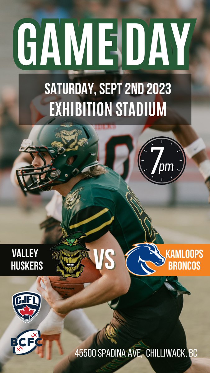 This Saturday at Exhibition Stadium in Chilliwack. The Valley Huskers play <a href="/KamBroncos/">Kamloops Broncos</a> at 7pm. See you there. Tickets are $10
