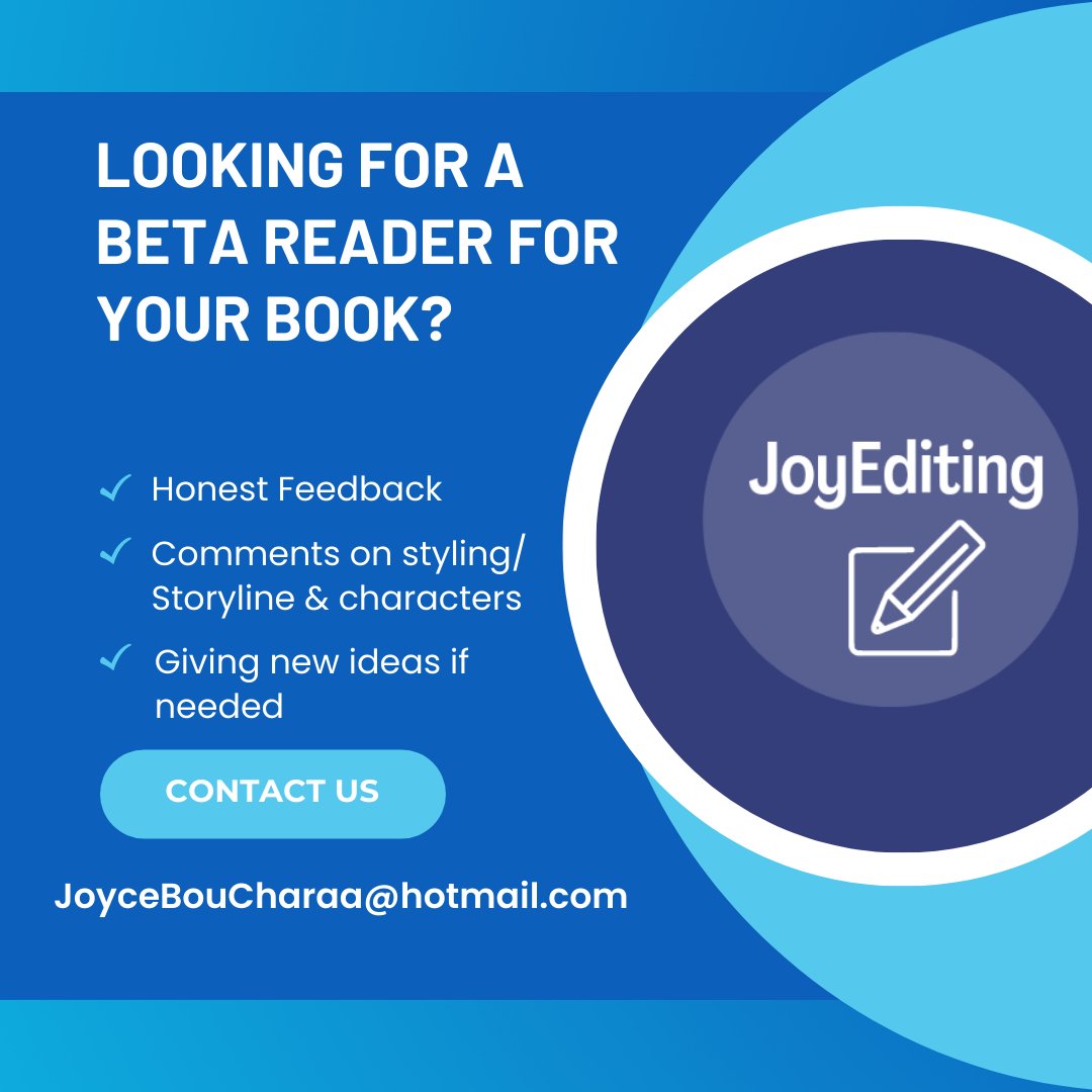 EditingJoy's tweet photo. Looking for a beta reader for your book?

We're so ready to dive into your creativity and gives you some feedbacks on!

Just send us a message via email, and check our website for the rates.

#WritingCommunity #betareader #amwriting #books #BookTwitter #authors #writers https://t.co/ySyaBaRvd4
