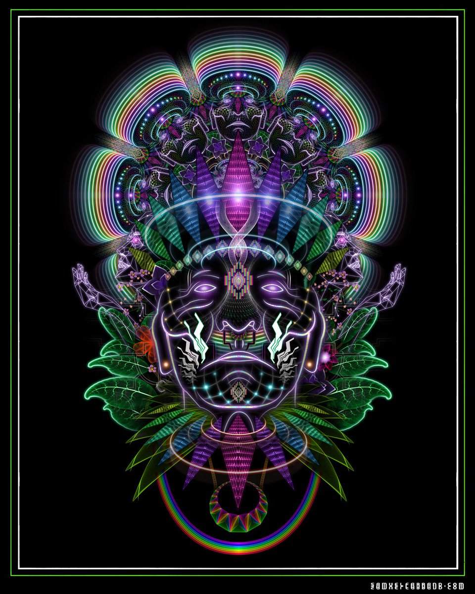 AYAHUASCA 👁🌿
Pixel Size: 10,800x 14,640 pixels // 9 x 12ft
Time Taken to Complete: Approx 4-5 weeks
Software Used: Illustrator &amp; Photoshop (No AI )

#visionaryart #psychedelic #trippy #shamanism