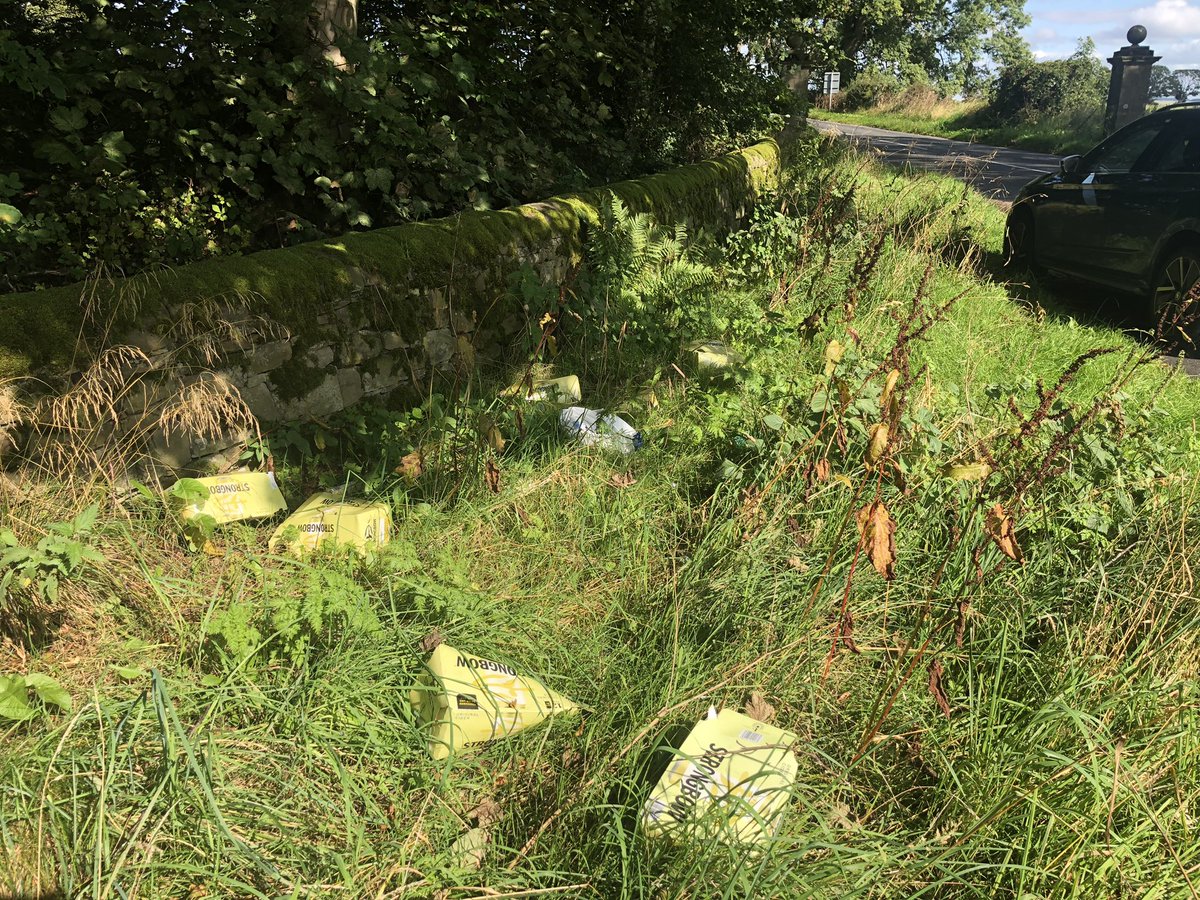 dew18willow's tweet photo. @HWpath And here you, Cedric and Ben are having lunch in the van whilst I’m on my monthly Trail check. Also a picture of empty cases of cider and cans at Matfen Piers which, bizarrely had gone when I went to remove them later! https://t.co/QDwmhGTlie