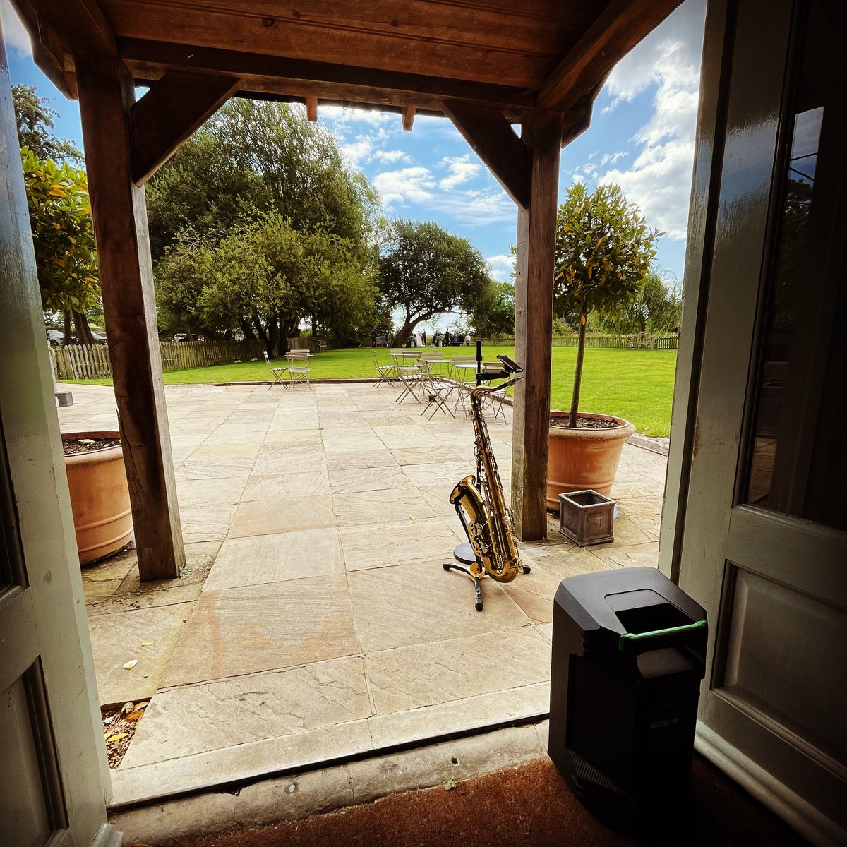 dinnerjazzsax's tweet photo. My Bank Holiday weekend kicked off in style last Friday at @Sopleymill where I was playing for Emily &amp; Jack’s drinks reception. https://t.co/8qFdXjjmME