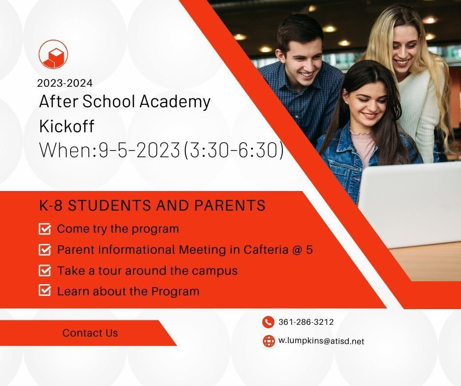 ATISD's tweet photo. Come Learn about our After School Academy. https://t.co/puWaJBT5fo