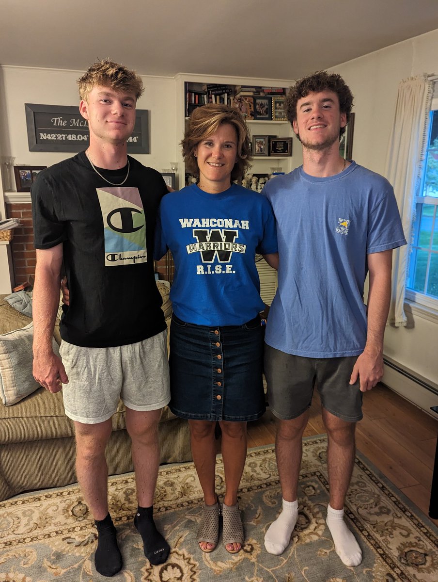 johnniemac247's tweet photo. @JackieMackie402 with 2  @wahconahrhs students who will no longer be in her class. Senior and sophomore. https://t.co/o1v2h8M53y