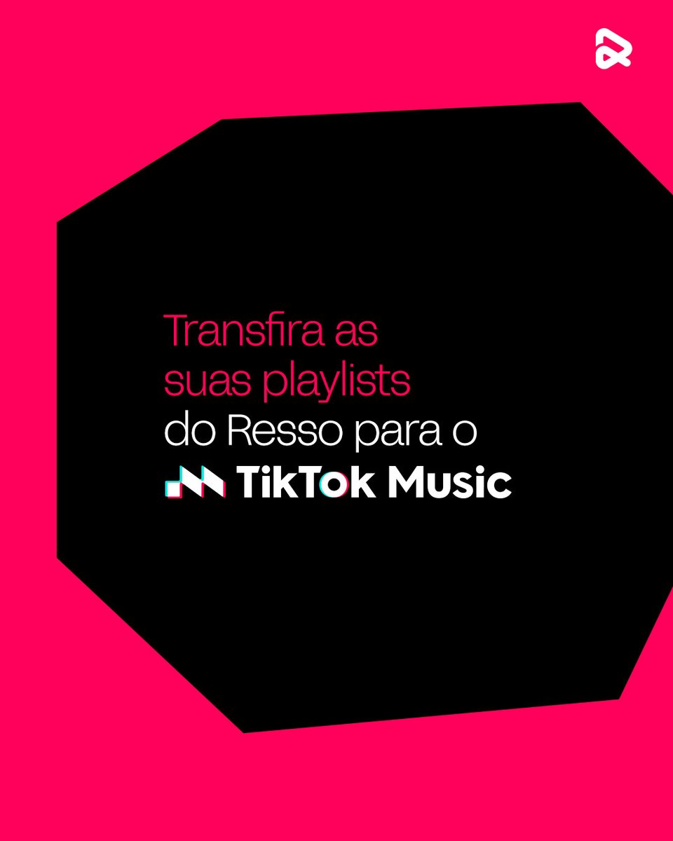 Você pode transferir as. suas playlists para o TikTok Music em poucos cliques! Baixe o TikTok Music, faça o login com a sua conta da Resso e clique em "Importar a sua biblioteca de músicas". Assim você continua no play exatamente de onde parou. Baixe TikTok Music e aproveite.