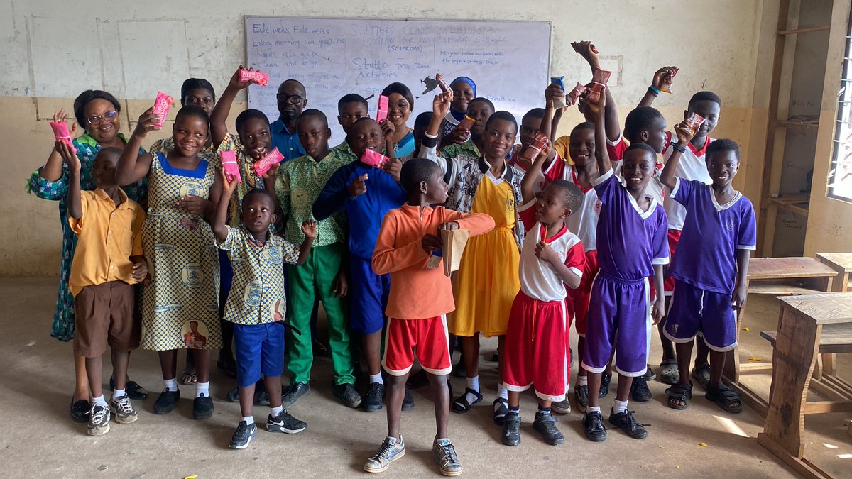 HBCentre4Speech's tweet photo. #myTurn2Talk #NewFadama cluster of schools 🇬🇭, feels great seeing how excited these kids are #SCIPROMS-an initiative helping learners who stutter manage speech difficulty &amp; participate in class/social activities effectively, boost confidence, &amp; empower to pursue dreams with zeal. https://t.co/syO7VkBLV6