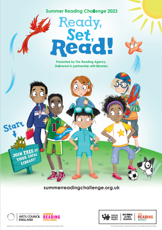 MowbrayEdTrust's tweet photo. There is still time to complete Melton Library’s Summer Reading Challenge: Ready, Set, Read! Please visit the library by the end of Monday 4th September to collect your certificate and gold medal for all of the reading you have been doing over the summer - thank you! https://t.co/qxM5PGakUW