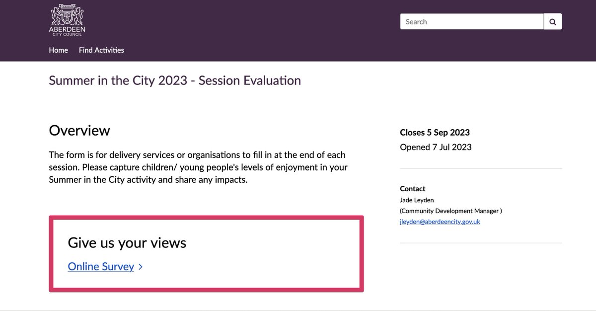 Consultations don't always have to be about fixing problems - sometimes they can be about making great things even better. Aberdeen Council is consulting residents about its hugely popular Summer in the City programme: consultation.aberdeencity.gov.uk/communities-ho…